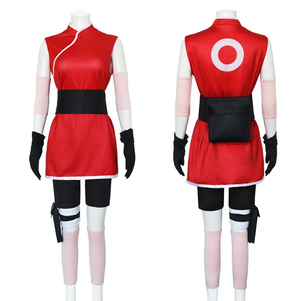 Anime Cosplay Ninja - Kostium Anime Haruno Sakura Cosplay Damski