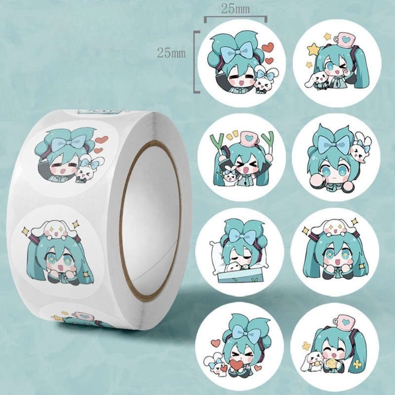 Cosplay Anime N - Estetyczne, urocze naklejki Hatsune Miku, dekoracyjne